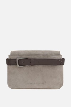 브루넬로 쿠치넬리 여성 숄더백 Sartorial small suede shoulder bag NB26