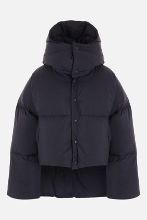 알라이아 여성 패딩 technical taffeta asymmetric down jacket NB26