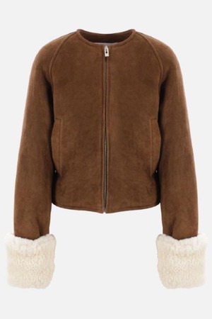 알라이아 여성 레더 자켓 shearling aviator jacket NB26