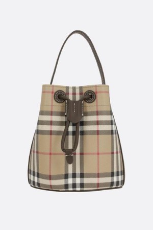 버버리 여성 숄더백 Check coated canvas mini bucket bag NB26