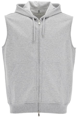 브루넬로 쿠치넬리 남성 맨투맨 후드 hooded jersey vest with hood NB02