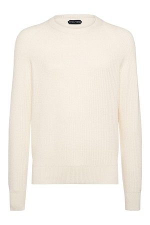 톰포드 남성 스웨터 Textured wool   silk crewneck sweater NB01