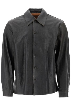 아워레가시 남성 레더 자켓 leather overshirt with front pockets NB02