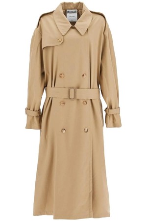 모스키노 여성 트렌치코트 double breasted trench coat with NB02