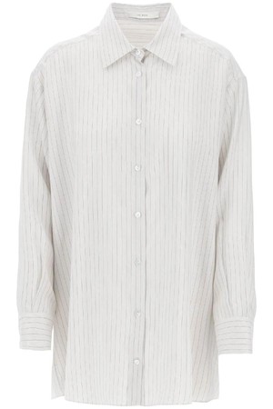 더로우 여성 셔츠 블라우스  striped silk luka shirt in NB02