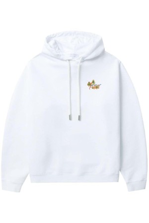 오프화이트 여성 맨투맨 후드 RAMAGE FLOWER COTTON HOODIE NB30