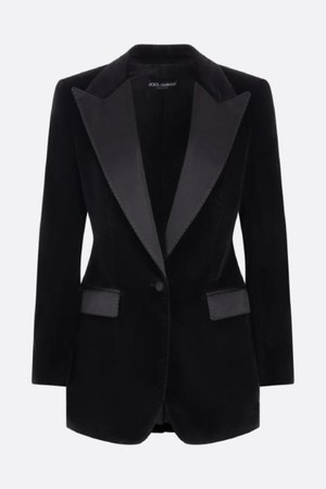 돌체앤가바나 여성 자켓 Turlington velvet tuxedo jacket NB26