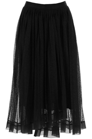 디올 여성 스커트 asymmetric wrap midi skirt in lace  NB02