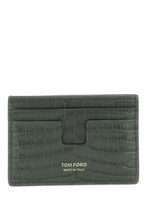 톰포드 남성 카드 지갑 croco embossed leather card holder NB02