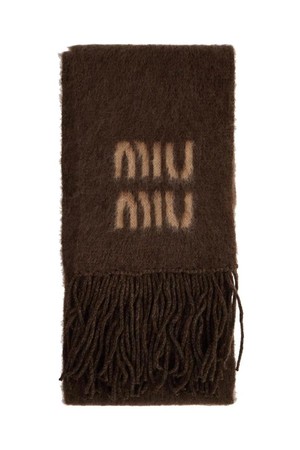 미우미우 여성 스카프 logoed mohair scarf NB02