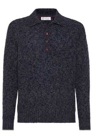 브루넬로 쿠치넬리 남성 스웨터 CASHMERE AND WOOL KNITTED POLO NB30