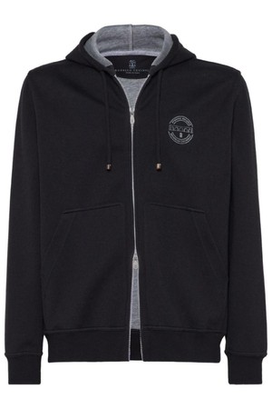 브루넬로 쿠치넬리 남성 맨투맨 후드 DOUBLE COTTON ZIPPED HOODIE NB30