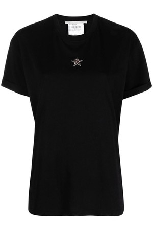 스텔라 맥카트니 여성 티셔츠 EMBROIDERED MINI STAR COTTON T SHIRT NB30