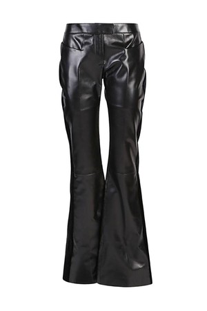 톰포드 여성 바지 FLARED LEATHER AND VELVET TROUSERS NB30