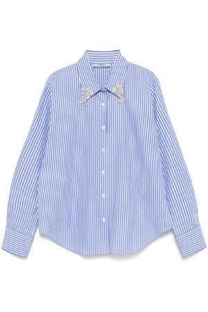 프라다 여성 셔츠 블라우스 STRIPED COTTON SHIRT NB30