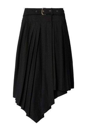 오프화이트 여성 스커트 BELTED PLEATED SKIRT NB30