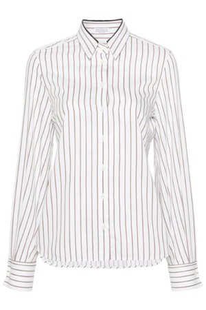 브루넬로 쿠치넬리 여성 셔츠 블라우스 STRIPED COTTON SHIRT NB30