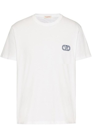 발렌티노 남성 티셔츠 VLOGO SIGNATURE COTTON T SHIRT NB30