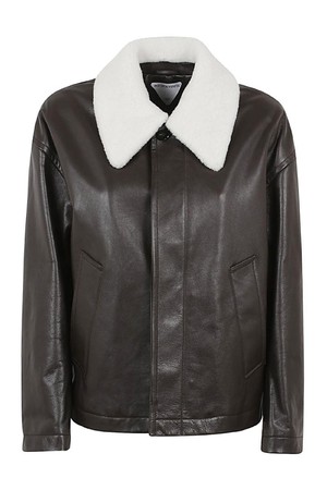 보테가 베네타 여성 자켓 SHEARLING COLLAR LEATHER JACKET NB30