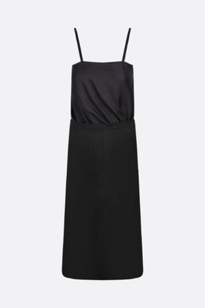 메종마르지엘라 여성 원피스 silk dress with wool and mohair asymmetric skirt NB26