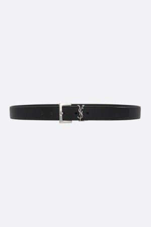 생로랑 남성 벨트 Cassandre grainy leather belt NB26