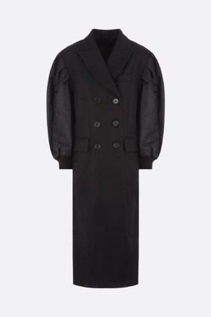 시몬 로샤 여성 코트 single breasted wool and nylon coat NB26