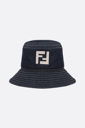 펜디 남성 모자 FF embroidered denim bucket hat NB26