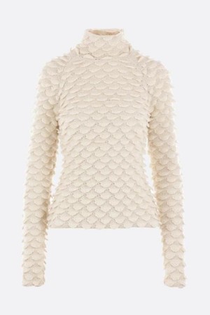 보테가 베네타 여성 니트 스웨터 Fish Scale wool blend pullover NB26