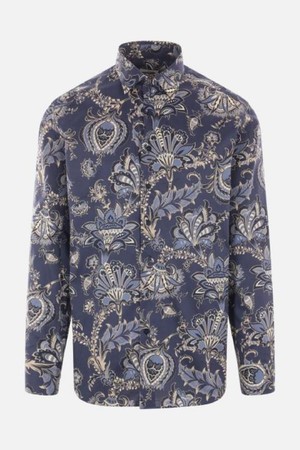 에트로 남성 셔츠 floral Paisley printed poplin shirt NB26