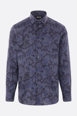 에트로 남성 셔츠 floral Paisley printed poplin shirt NB26