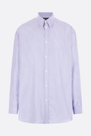 발렌시아가 남성 셔츠 Fluid striped poplin oversize shirt NB26