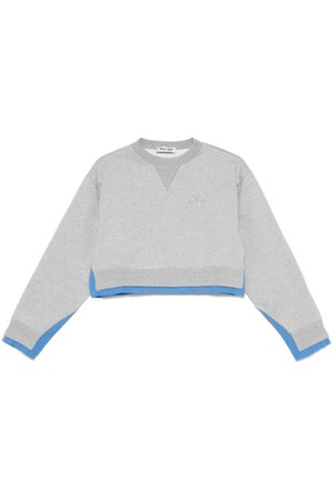 미우미우 여성 맨투맨 후드 COTTON CREWNECK SWEATSHIRT NB30