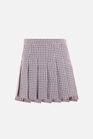 톰브라운 여성 스커트 small check cotton blend miniskirt NB26