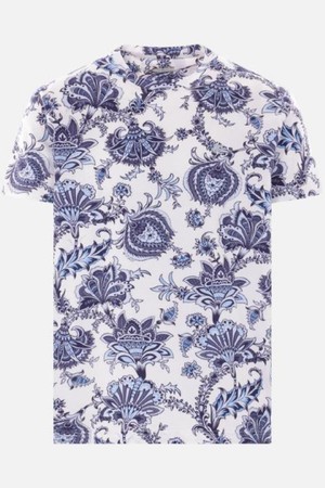 에트로 남성 티셔츠 Paisley print cotton t shirt NB26