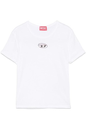 디젤 여성 티셔츠 OVAL D COTTON T SHIRT NB30