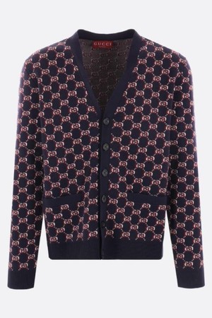 구찌 남성 니트 스웨터 GG Shadow jacquard cardigan NB26