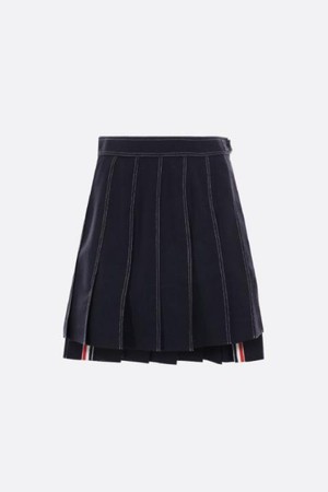 톰브라운 여성 스커트 pleated wool miniskirt NB26