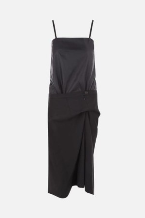 메종마르지엘라 여성 원피스 silk dress with wool and mohair asymmetric skirt NB26