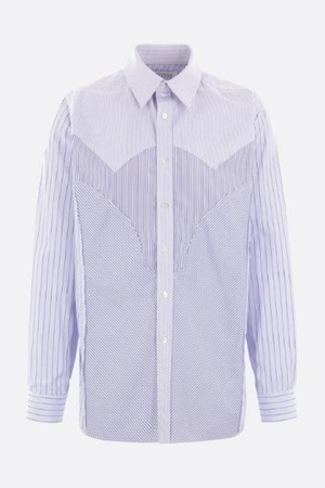 메종마르지엘라 남성 셔츠 patchwork striped cotton shirt NB26