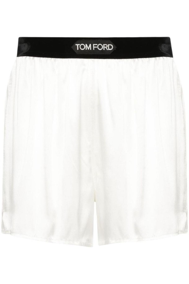 TOM FORD - 쇼트팬츠 - 톰포드 여성 반바지 LOGO SILK SHORTS NB30