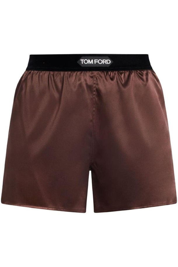 TOM FORD - 쇼트팬츠 - 톰포드 여성 반바지 LOGO SILK SHORTS NB30