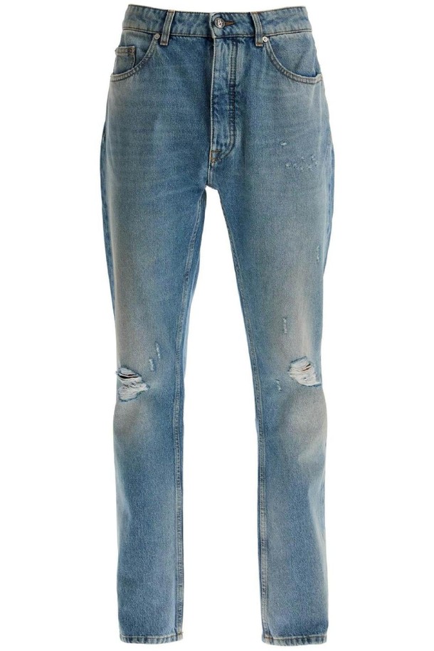 PALMANGELS - 데님 - 팜앤젤스 남성 청바지 straight leg monogram print jeans NB02