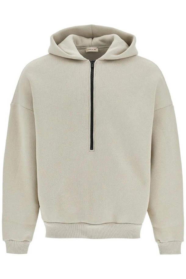 FEAR OF GOD - 스웨트셔츠 - 피어오브갓 남성 맨투맨 후드 hooded sweatshirt with half zip NB02