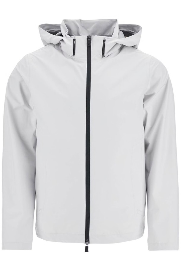 HERNO - 블루종/점퍼 - 에르노 남성 봄버 자켓 light gray polyester waterproof bomber with hood NB02