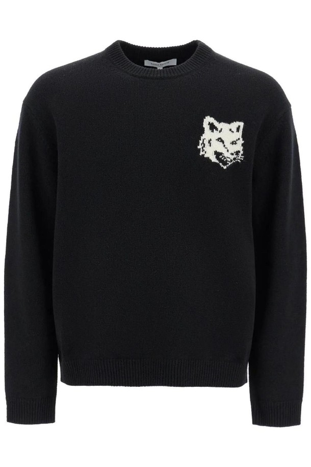 MAISON KITSUNE - 스웨터 - 메종 키츠네 남성 스웨터 fox head wool sweater NB02