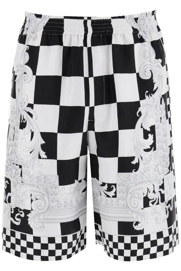 VERSACE - 하프팬츠 - 베르사체 남성 숏팬츠 printed silk bermuda shorts set NB02