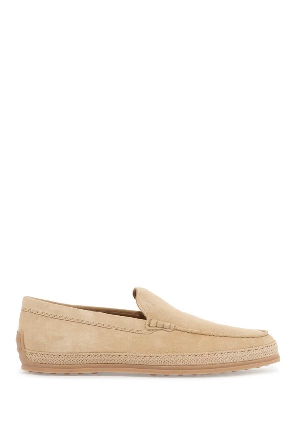 TOD'S - 드레스화 - 토즈 남성 로퍼 beige woven leather slip on loafers with rubber sole NB02