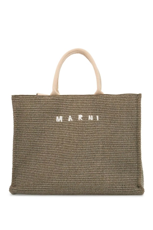 MARNI - 토트백 - 마르니 남성 토트백 large raffia effect tote bag NB02