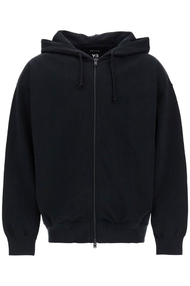 Y-3 - 스웨트셔츠 - 요지야마모토 남성 맨투맨 후드 black cotton zip hoodie NB02