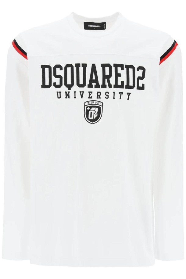 Dsquared2 - 반팔티셔츠 - 디스퀘어드2 남성 티셔츠 long sleeved varsity t shirt NB02